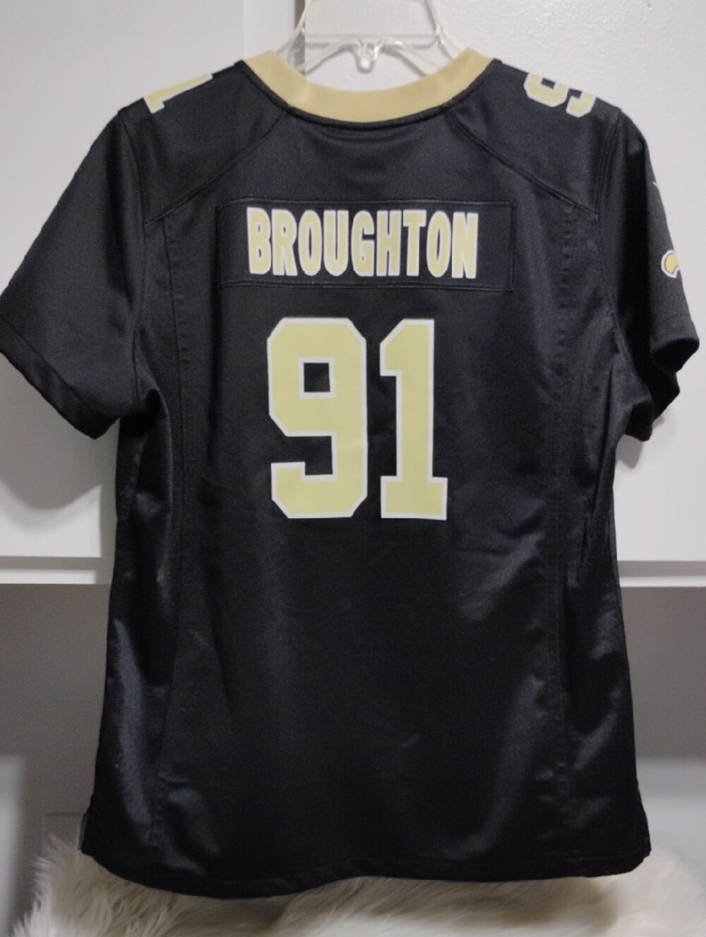 (C-68) Nike New Orleans Saints Vernon Broughton #91 Football Jersey - Picture 6 of 8
